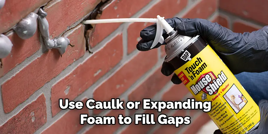 Use Caulk or Expanding
Foam to Fill Gaps