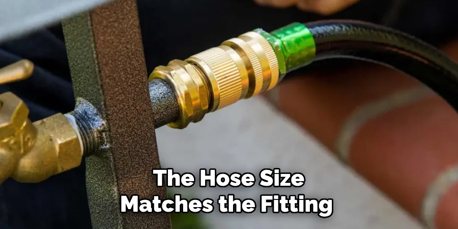  The Hose Size 
Matches the Fitting 