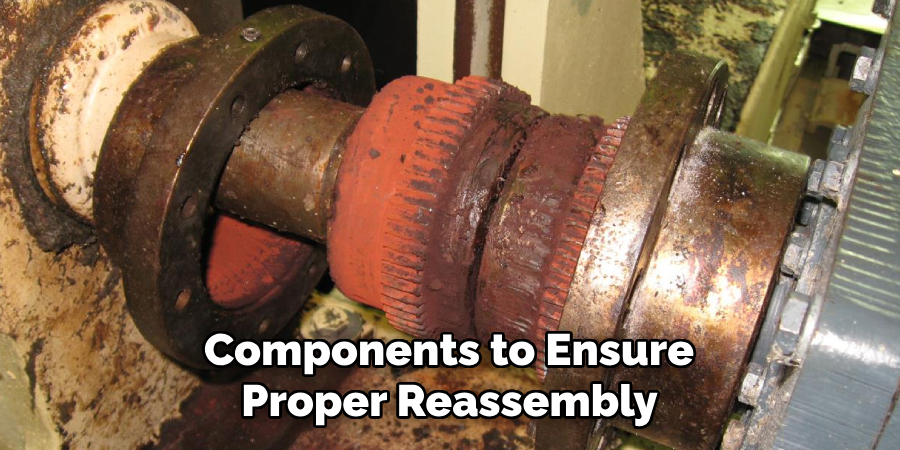 Components to Ensure 
Proper Reassembly 