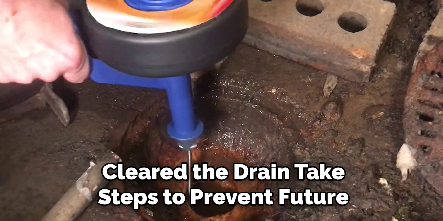 Cleared the Drain Take
Steps to Prevent Future