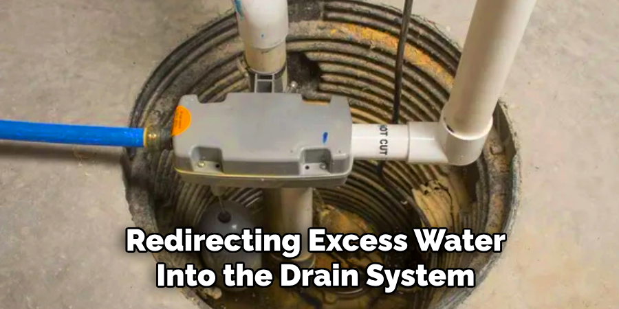 Redirecting Excess Water
Into the Drain System