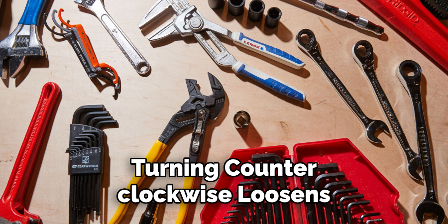 Turning Counter 
clockwise Loosens