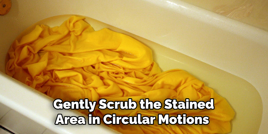 Gently Scrub the Stained
Area in Circular Motions
