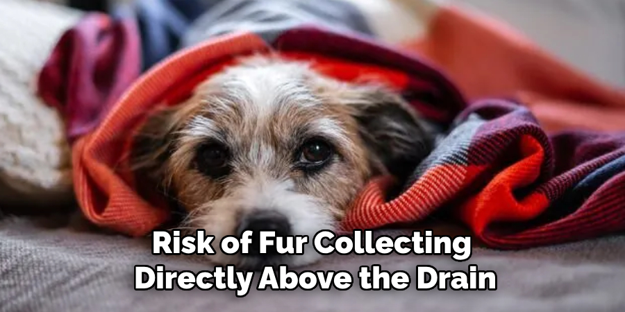 Risk of Fur Collecting
Directly Above the Drain