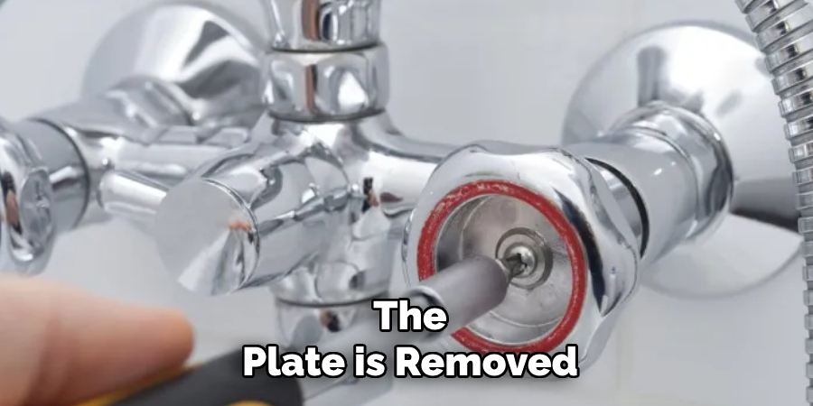 the plate is removed