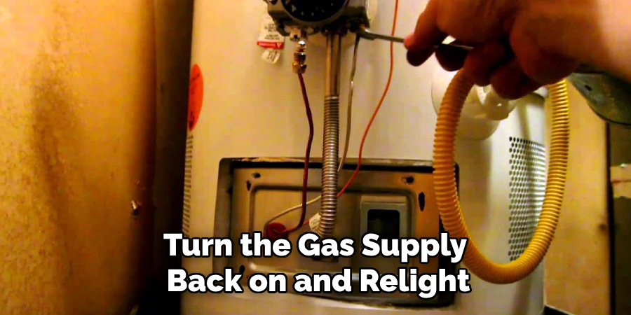 Turn the Gas Supply
Back on and Relight