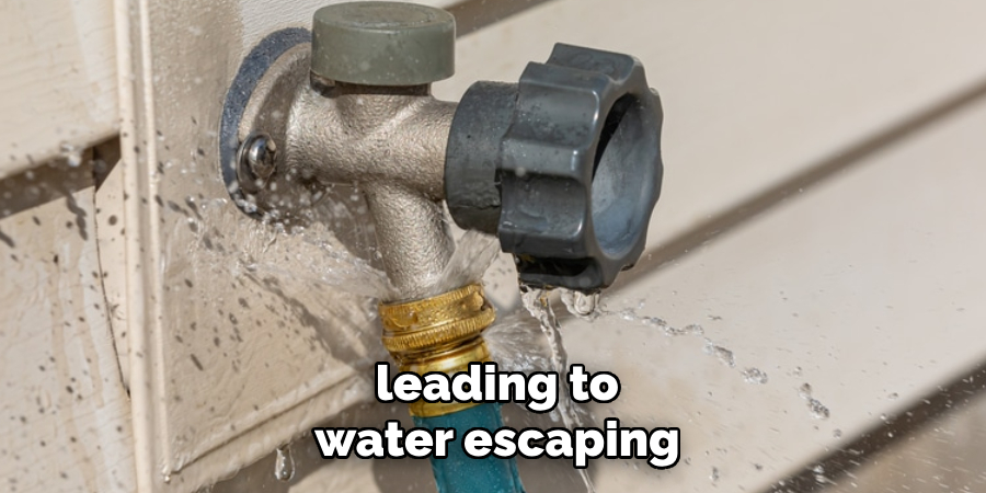 leading to
water escaping