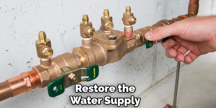 Restore the
Water Supply