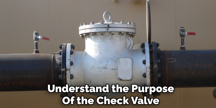 Understand the Purpose
Of the Check Valve