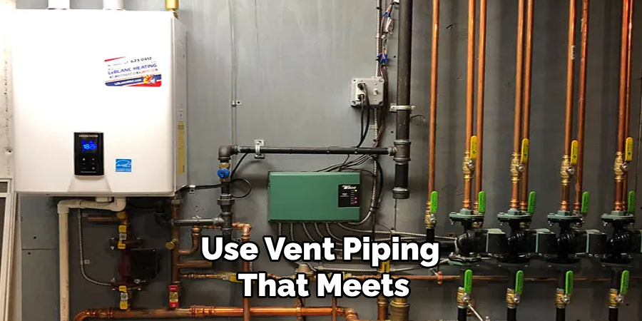 Use Vent Piping 
That Meets