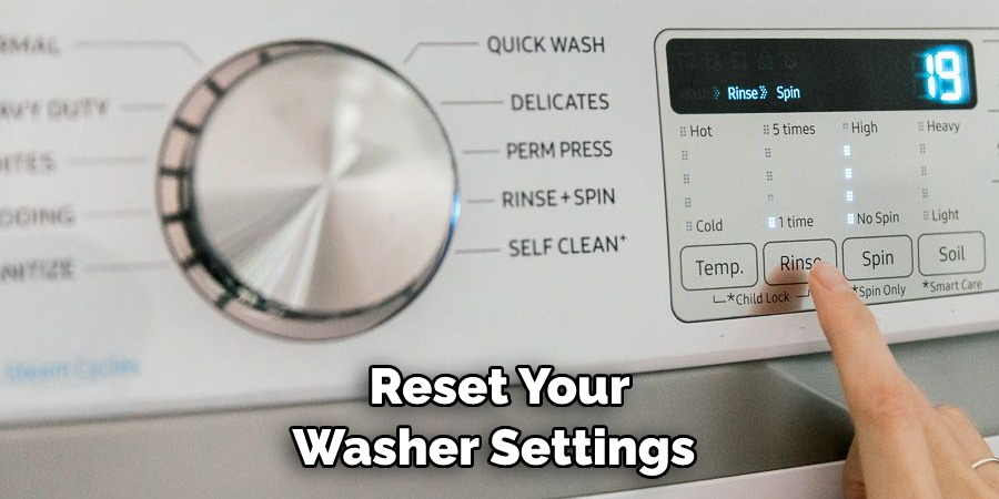 Reset Your Washer Settings 