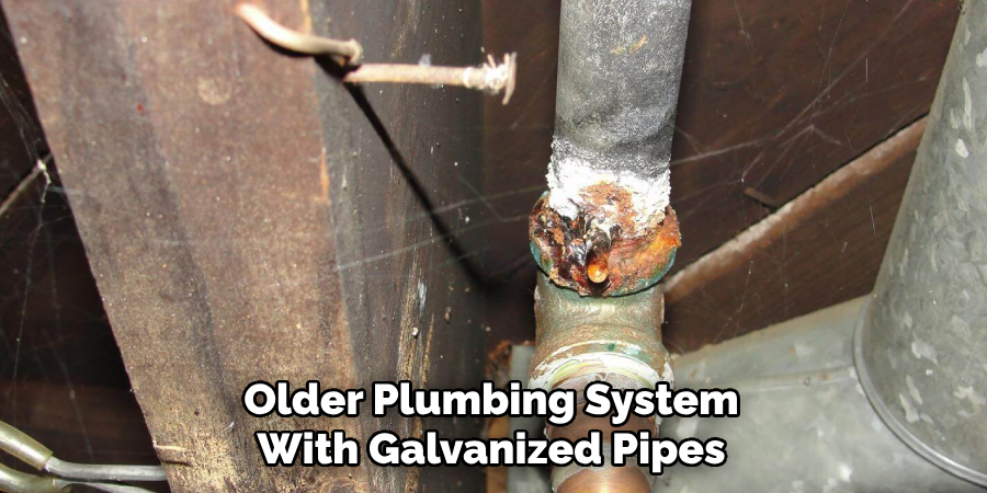 Older Plumbing System With Galvanized Pipes