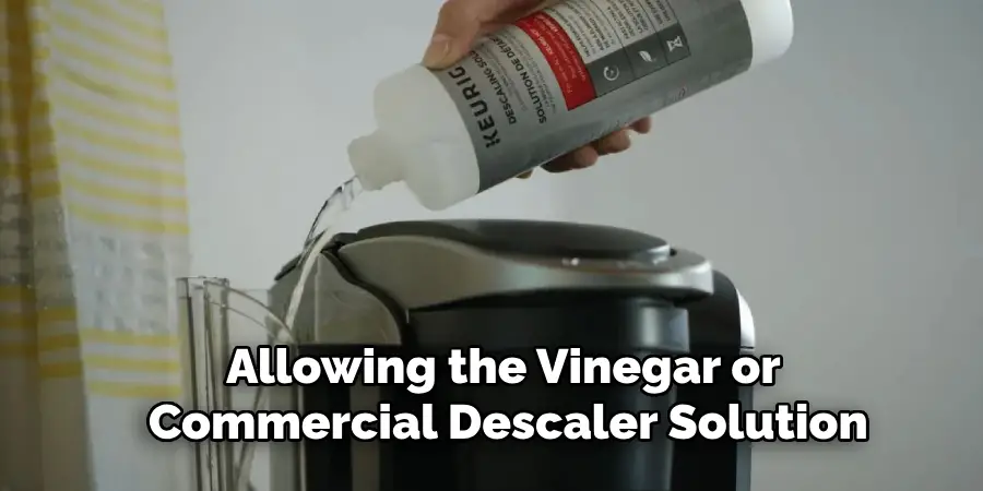 Allowing the Vinegar or 
Commercial Descaler Solution