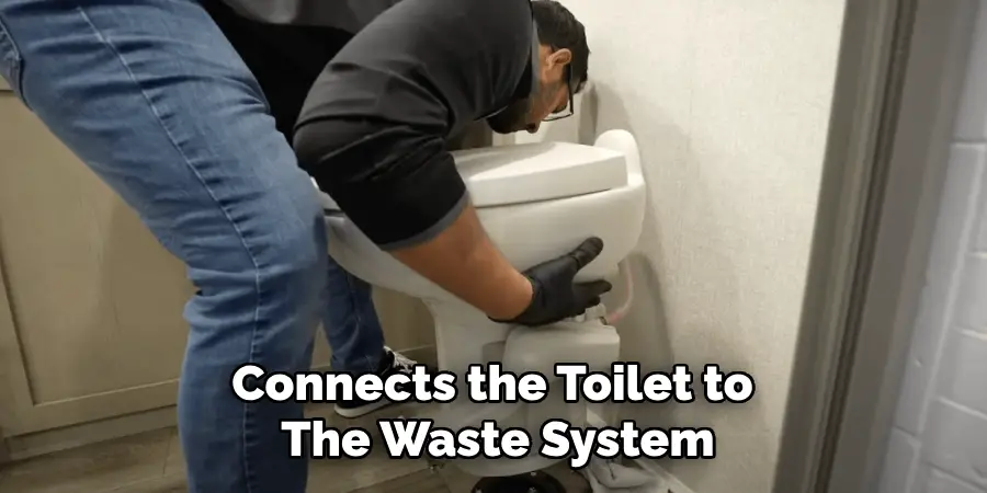 Connects the Toilet to the Waste System