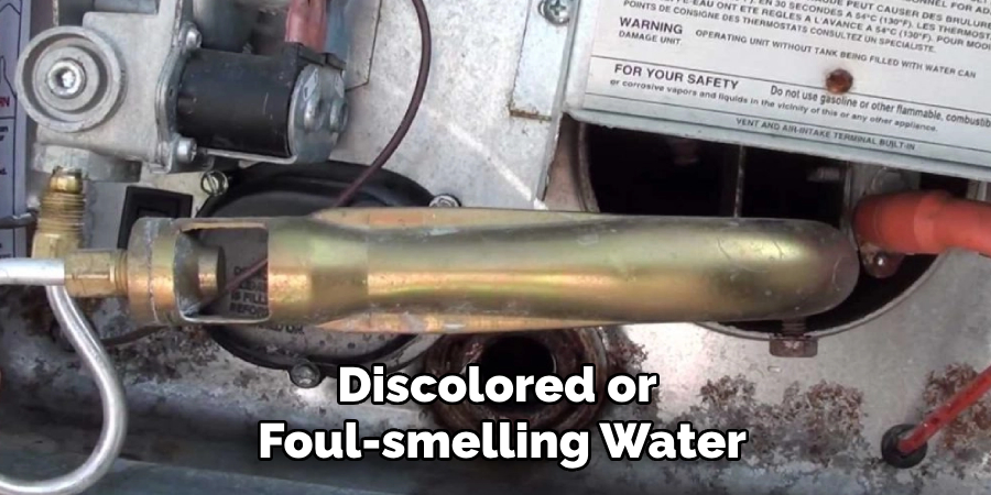 discolored or foul-smelling water