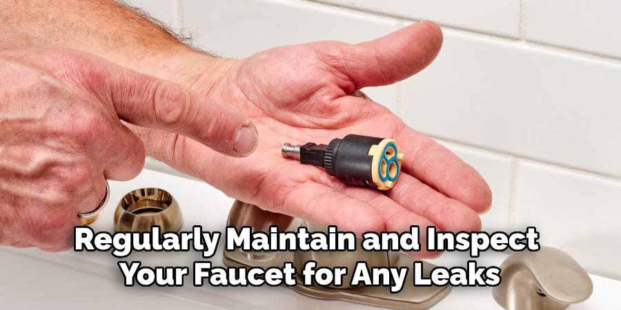 Regularly Maintain and Inspect
Your Faucet for Any Leaks